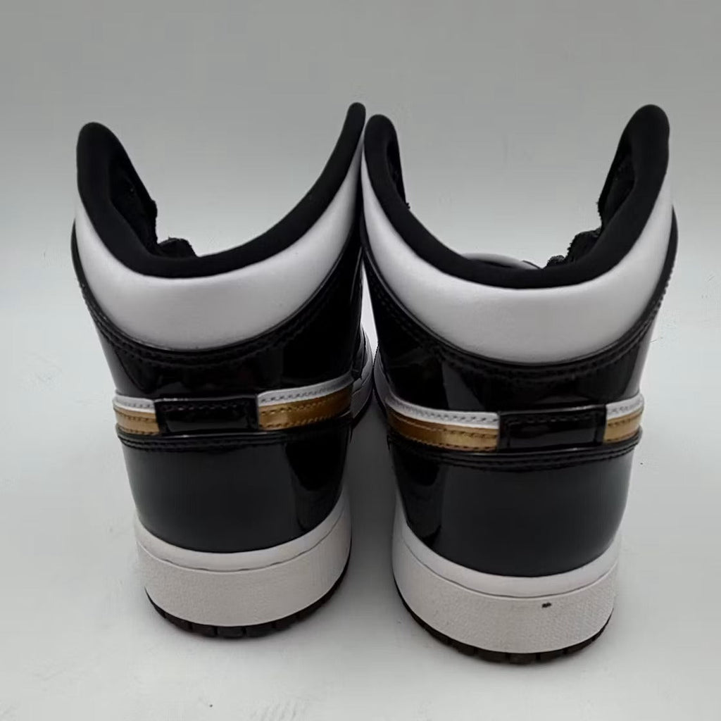 Used - Air Jordan 1 Mid Patent Black White Gold (GS) - US 5Y - detail 4