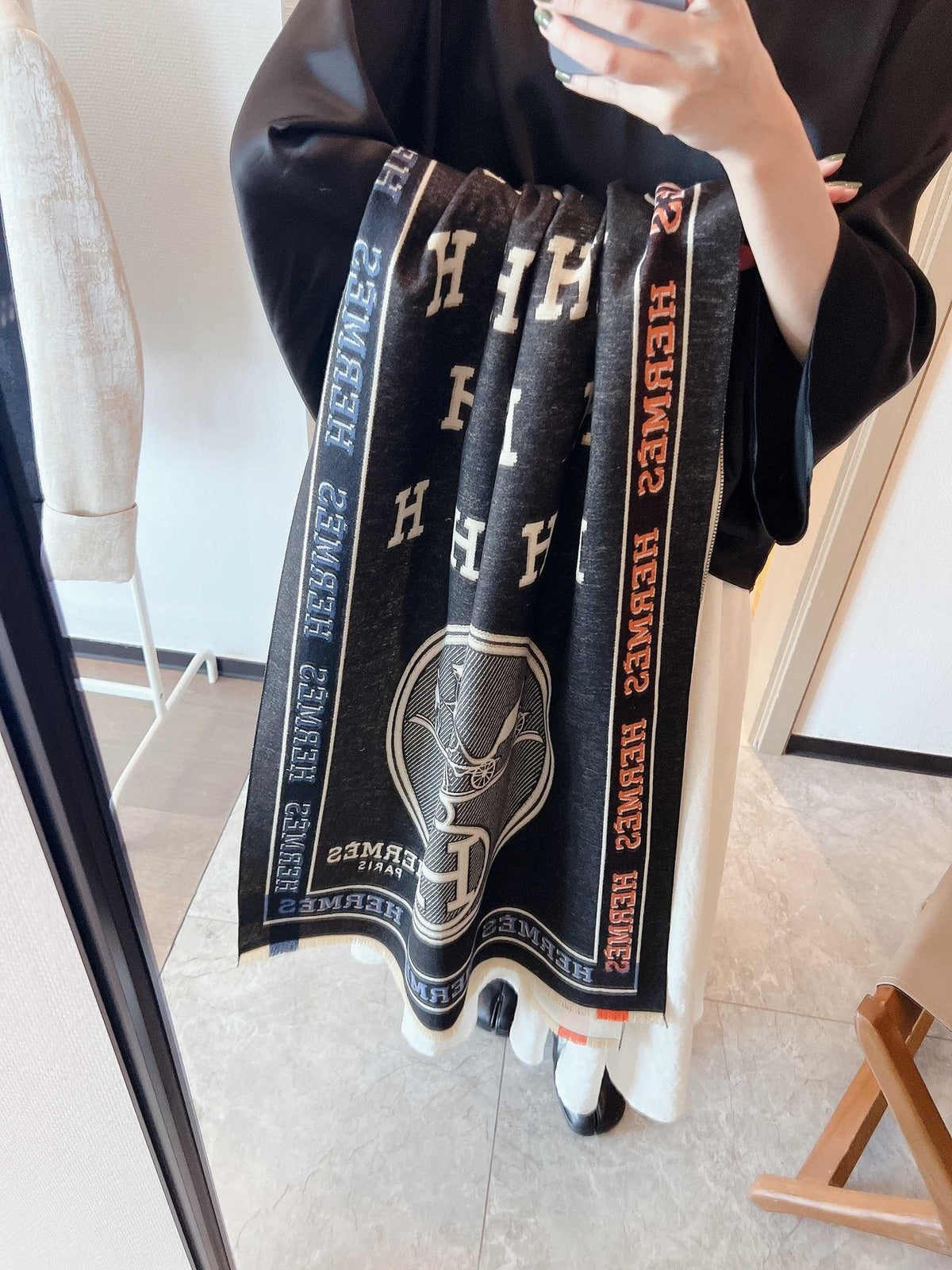 Hermès Equestrian Motif Scarf — model